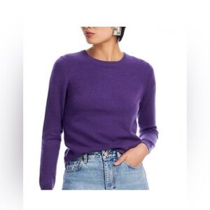 Charter Club Women's Vibrant Purple Crew Neck Cashmere Sweater.Worn once